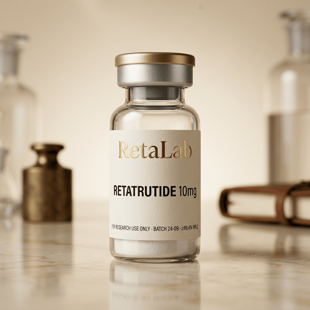 Retatrutide 10mg helder glazen flesje